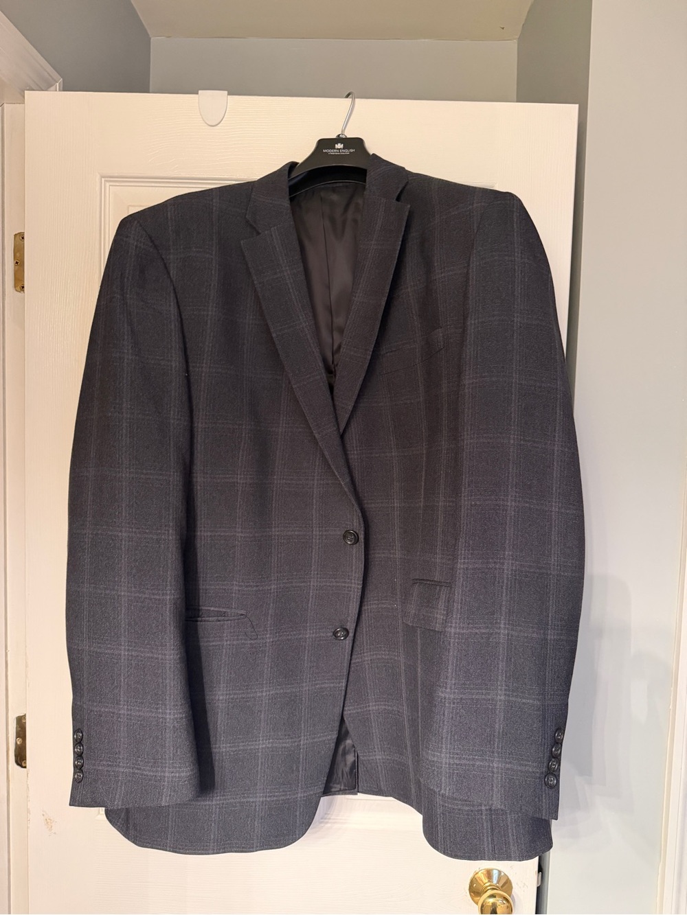 Jones New York Charcoal Windowpane Two-Button Sport Coat